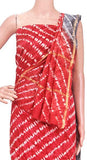 Chanderi silk with Batik print Salwar Set (3 Piece material - Bottom , Tops & Dhuppatta) - 52230A - Chudi Swadeshi Boutique