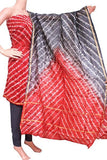 Chanderi silk with Batik print Salwar Set (3 Piece material - Bottom , Tops & Dhuppatta) - 52230A - Chudi Swadeshi Boutique
