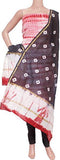 Chanderi silk with Batik print Salwar Set (3 Piece material - Bottom , Tops & Dhuppatta) - 52233A - Chudi Swadeshi Boutique