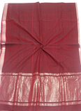53001A - Mangalagiri Silk Cotton Saree with Zari Border *Exclusive Collection* - Sarees Swadeshi Boutique
