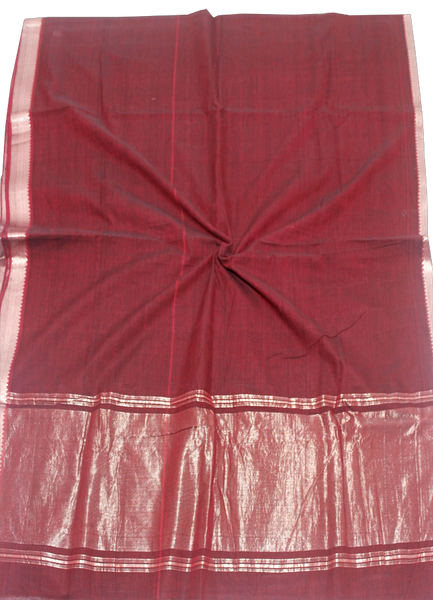 53001A - Mangalagiri Silk Cotton Saree with Zari Border *Exclusive Collection* - Sarees Swadeshi Boutique