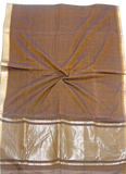 53005A - Mangalagiri Silk Cotton Saree with Zari Border *Exclusive Collection* - Sarees Swadeshi Boutique