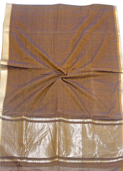 53005A - Mangalagiri Silk Cotton Saree with Zari Border *Exclusive Collection* - Sarees Swadeshi Boutique