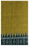 Ikkat Blouse material - Handloom Cotton with temple border - (55032A) - Blouse Swadeshi Boutique