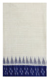 Ikkat Blouse material - Handloom Cotton with with temple Design- [55071B] - Blouse Swadeshi Boutique
