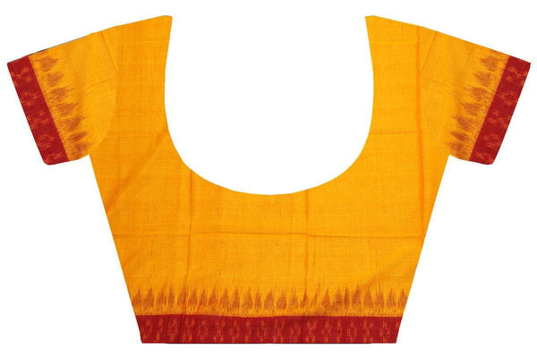 IKAT Handloom Cotton Blouse material with Beautiful Design- [55074A] - Blouse Swadeshi Boutique