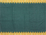 Ikkat Blouse material - Handloom Cotton with Beautiful Design-Green [55080C] - Blouse Swadeshi Boutique