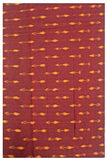 Ikkat Blouse material - Handloom Cotton with self design - Maroon [55132A] - Blouse Swadeshi Boutique