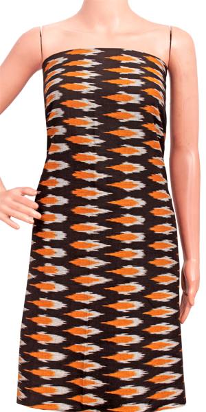 Ikat handloom Cotton Salwar Tops/Kurti material - (56054A) - Tops Swadeshi Boutique