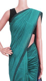 Silk Cotton plain saree with vibrant color combination - 61018A - Sarees Swadeshi Boutique