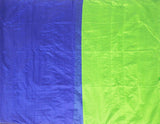 Silk Cotton plain saree with vibrant color combination [Peacock blue]- 61023A, Sarees - Swadeshi Boutique