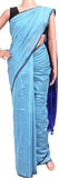 Silk Cotton plain saree with vibrant color combination and pompom lace in pallu- 61025A - Sarees Swadeshi Boutique