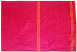 Silk Cotton plain saree with vibrant color combination (Pink and Orange)- 61042A * Sale Rs.200 off * - Sarees Swadeshi Boutique