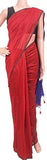 Silk Cotton plain saree with vibrant color combination (Red & Blue)- 61045A * Sale Rs.200 off * - Sarees Swadeshi Boutique