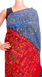 61065A - Silk Cotton saree with Madhubani print * Festival Collection * - Sarees Swadeshi Boutique
