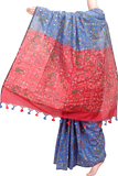 61065A - Silk Cotton saree with Madhubani print * Festival Collection * - Sarees Swadeshi Boutique