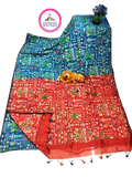 61065A - Silk Cotton saree with Madhubani print * Festival Collection * - Sarees Swadeshi Boutique