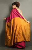 61072A - Silk Cotton plain saree with vibrant color combination (Red & Mustard) * New Collection * - Sarees Swadeshi Boutique