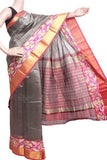 64504A - Mangalagiri Pure Silk cotton sarees with Pochampalli Fancy Golden Border - Sarees Swadeshi Boutique