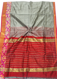 64504A - Mangalagiri Pure Silk cotton sarees with Pochampalli Fancy Golden Border - Sarees Swadeshi Boutique
