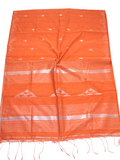 68075C - Raw Silk saree with gicha pallu and temple border (Fanta) *New arrival* - Sarees Swadeshi Boutique