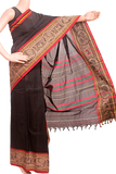 71120B - Narayanpet handloom cotton saree with an attached blouse material, Sarees - Swadeshi Boutique