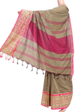 74030A - Soft cotton weaving saree with Ball putta design in Border, Sarees - Swadeshi Boutique