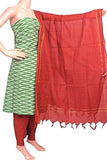 Ikat Cotton Salwar set material - 83060A (3 pc - Tops, Bottom & Cotton Dhuppatta) *Intro Offer Rs.100 off* - Chudi Swadeshi Boutique