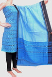 Ikat Handloom Cotton Salwar set material - 83075A (3 pc - Tops, Bottom & Dhuppatta) - Chudi Swadeshi Boutique