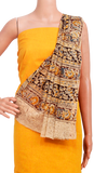 Kalamkari Cotton Salwar set material - 85043A (3 Piece - Plain Tops, Kalamkari Bottom, Dhuppatta) - Chudi Swadeshi Boutique