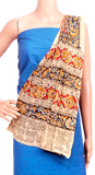 Kalamkari Cotton Salwar set material - 85044A (3 Piece - Plain Tops, Kalamkari Bottom, Dhuppatta) - Chudi Swadeshi Boutique
