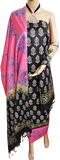 87003A - Silk Cotton with Block print Salwar set material (3 Piece - Tops, Bottom, Dhuppatta) - Chudi Swadeshi Boutique