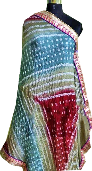 89014A - Bandhani Cotton Dhupatta (Multi Colour)