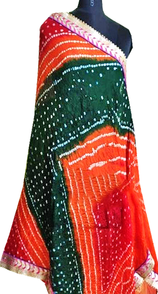 89015A - Bandhani Cotton Dhupatta (Multi Colour)