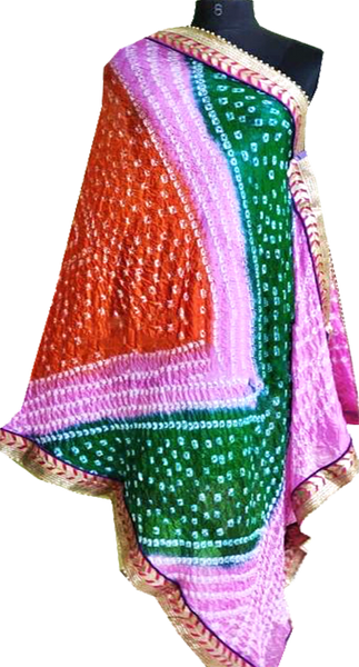 89023A - Bandhani Cotton Dhupatta (Multi Colour)