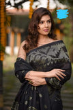 Linen Saree premium quality with beautiful Jamdhani Work - 76002A *Sale 40% Off* - Sarees Swadeshi Boutique