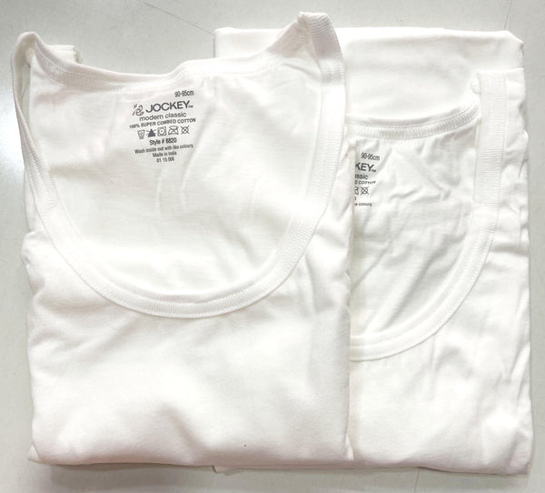 Jockey modern classic vest (White) - 92001A (Pack of 2) - Innerwear Swadeshi Boutique