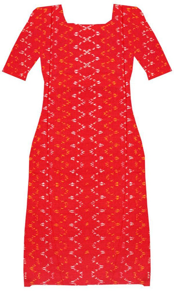 Ikat handloom Cotton Salwar Tops/Kurti material - (56067A) *Sale 50% Off* - Tops Swadeshi Boutique