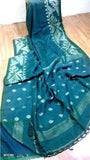 Linen Saree premium quality with beautiful Jamdhani Work - 76008A *Sale 40% Off* - Sarees Swadeshi Boutique