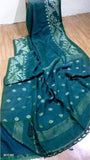 Linen Saree premium quality with beautiful Jamdhani Work - 76008A *Sale 40% Off* - Sarees Swadeshi Boutique